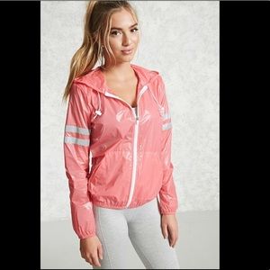 Pink Reflective Lines Light Weight Rain Jacket!
